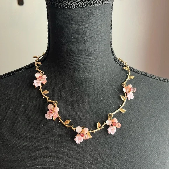 Floral Gold Necklace - Picture 2 of 2